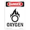 Signmission Safety Sign, OSHA Danger, 5" Height, Oxygen, Portrait OS-DS-D-35-V-1512 - alternate 1